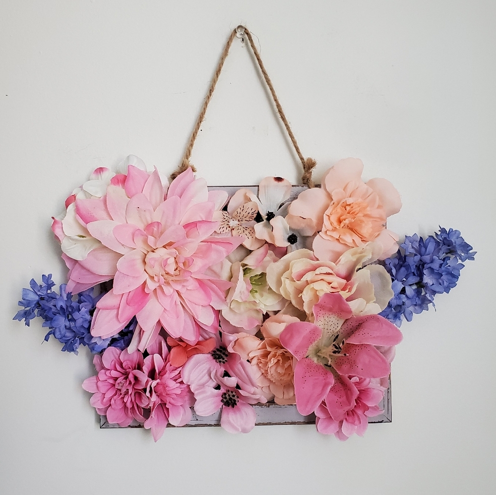 Artisan Crafted Framed Flower Medley Wall Art